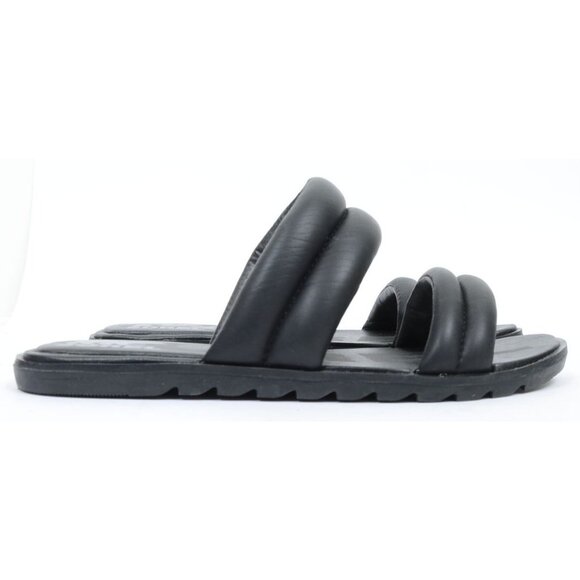 Sorel Women's Ella II Puff Slide Sandal Black, Sea Salt Size 7.5 Vacay Beach Tra - Picture 5 of 10